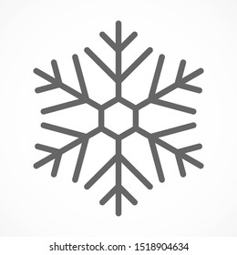 Snowflake vector icon. Snow illustration, Winter season, symbol ice, icon cold.