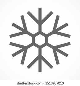 Snowflake vector icon. Snow illustration, Winter season, symbol ice, icon cold.