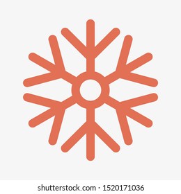 Snowflake vector icon. Snow illustration, Winter season, symbol ice, icon cold.