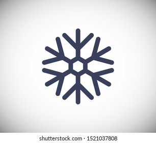 Snowflake vector icon. Snow illustration, Winter season, symbol ice, icon cold.