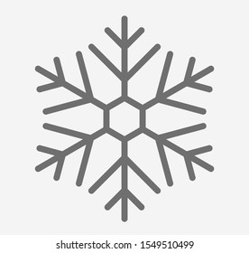 Snowflake vector icon. Snow illustration, Winter season, symbol ice, icon cold.