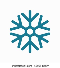 Snowflake vector icon. Snow illustration, Winter season, symbol ice, icon cold.