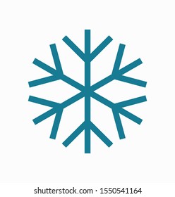Snowflake vector icon. Snow illustration, Winter season, symbol ice, icon cold.