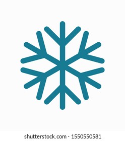 Snowflake vector icon. Snow illustration, Winter season, symbol ice, icon cold.