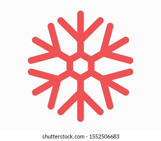 Snowflake vector icon. Snow illustration, Winter season, symbol ice, icon cold.