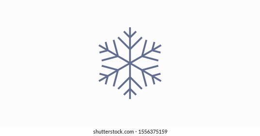 Snowflake vector icon. Snow illustration, Winter season, symbol ice, icon cold.