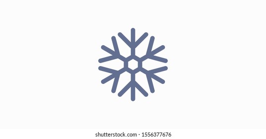 Snowflake vector icon. Snow illustration, Winter season, symbol ice, icon cold.