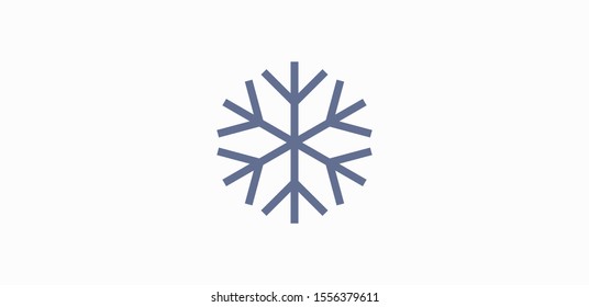 Snowflake vector icon. Snow illustration, Winter season, symbol ice, icon cold.