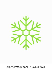 Snowflake vector icon. Snow illustration, Winter season, symbol ice, icon cold.