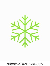 Snowflake vector icon. Snow illustration, Winter season, symbol ice, icon cold.