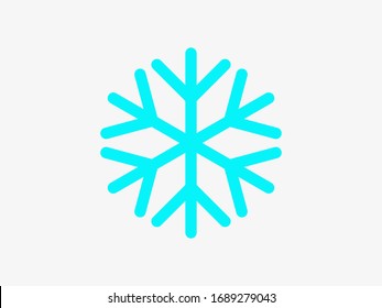 Snowflake Vector Icon. Snow Illustration, Winter Season, Symbol Ice, Icon Cold.