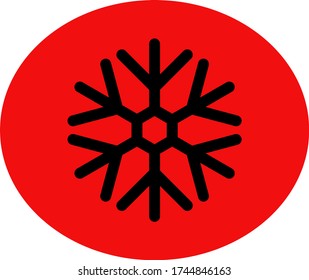Icono vector copo de nieve. Ilustración de nieve, temporada de invierno, hielo símbolo, frío icono.