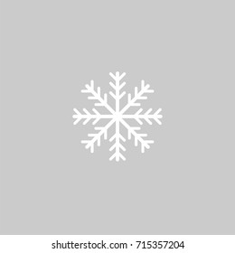 Snowflake vector icon. Snow pictogram. Winter symbol. Element for your design