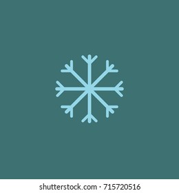 Snowflake vector icon. Snow pictogram. Winter symbol. Element for your design