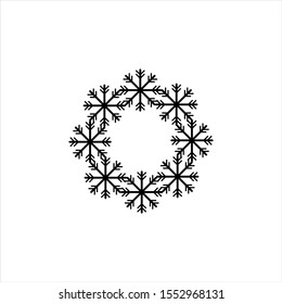 snowflake vector icon. snow symbol. flat vector sign isolated on white background