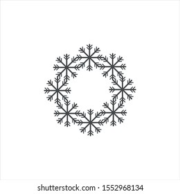 snowflake vector icon. snow symbol. flat vector sign isolated on white background