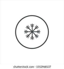 snowflake vector icon. snow symbol. flat vector sign isolated on white background