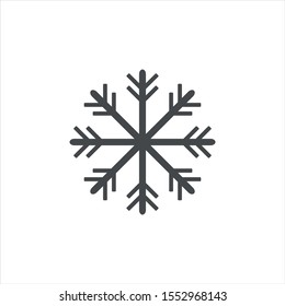 snowflake vector icon. snow symbol. flat vector sign isolated on white background