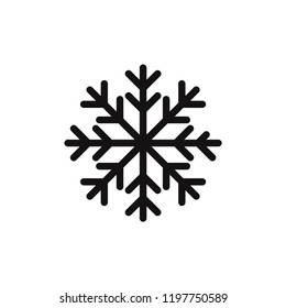 Snowflake vector icon. Snow,cold symbol. Flat vector sign isolated on white background. Simple vector illustration for graphic and web design.