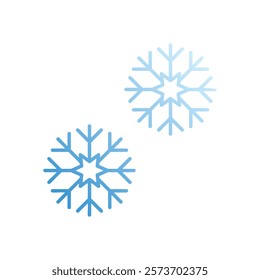 Snowflake vector icon stock illustration