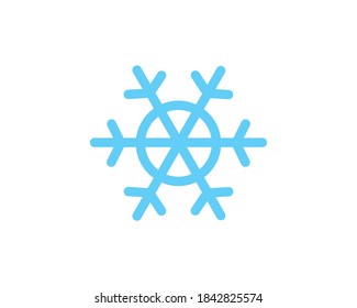 Icono vector copo de nieve. Símbolo de invierno, navidad y fiesta. Ilustración modificable lineal.