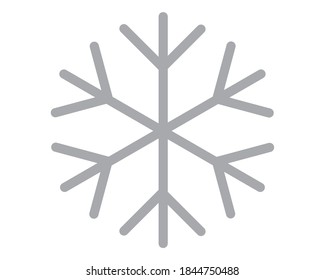 Snowflake vector icon. Symbol of winter, christmas and holidays. Linear editable illustration.