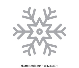 Snowflake vector icon. Symbol of winter, christmas and holidays. Linear editable illustration.