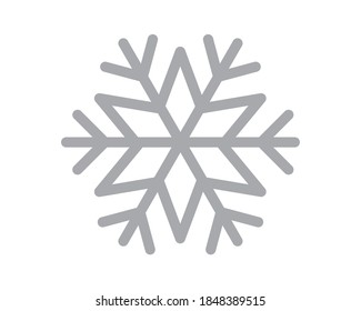 Icono vector copo de nieve. Símbolo de invierno, navidad y fiesta. Ilustración modificable lineal.