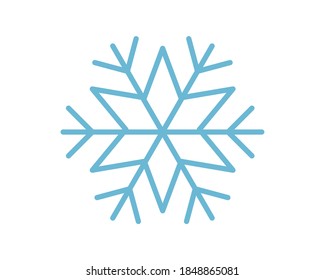 Schneeflocken, Vektorsymbol. Symbol des Winters, der Weihnachten und der Feiertage. Lineare bearbeitbare Abbildung.
