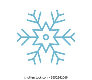 Icono vector copo de nieve. Símbolo de invierno, navidad y fiesta. Ilustración modificable lineal.
