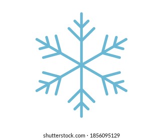 Snowflake vector icon. Symbol of winter, christmas and holidays. Linear editable illustration.