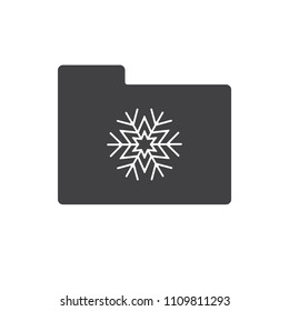 Snowflake vector icon for web design in a flat style