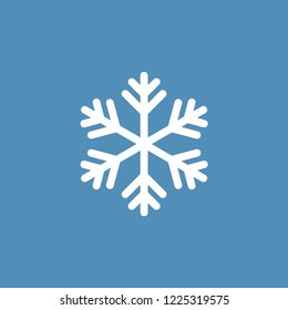 Snowflake vector icon, winter season symbol, christmas decoration geometric element