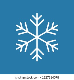 Schneeflocken, Vektorsymbol, Wintersaison-Symbol, geometrisches Element für die Weihnachtsdekoration