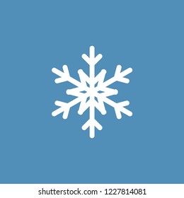 Snowflake vector icon, winter season symbol, christmas decoration geometric element