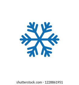 Snowflake vector icon, winter season symbol, christmas decoration geometric element