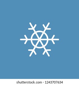 Snowflake vector icon, winter season symbol, christmas decoration geometric element