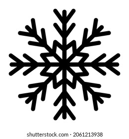 Icono vector copo de nieve. Signo de invierno, símbolo aislado en fondo blanco