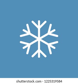 Snowflake vector icon, winter snow season symbol