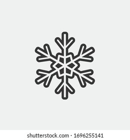 icono del vectorial de copo de nieve icono del clima invernal