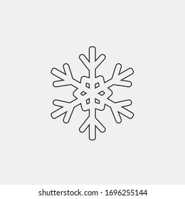 snowflake vector icon winter weather icon