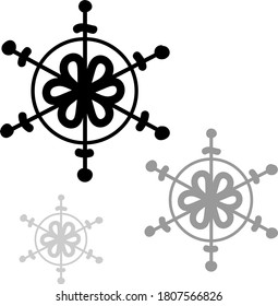 snowflake vector icon winter weather