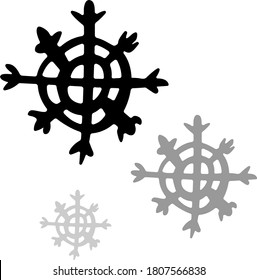 snowflake vector icon winter weather
