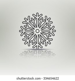 Snowflake vector icons simple shape. Christmas graphic elements. Background for winter and christmas theme. New Year background. Snowflake black color 