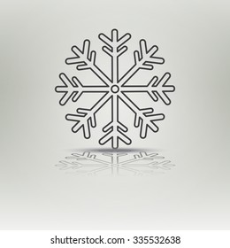 Snowflake vector icons simple shape. Christmas graphic elements. Background for winter and christmas theme. New Year background. Snowflake black color 