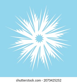 Snowflake vector illustration for 2022 winter holidays on isolated bakcground