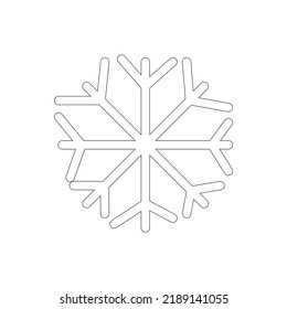 Ilustración vectorial de copo de nieve para publicidad navideña o diseño de anuncio.