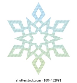 Ilustración del vector Snowflake. Icono De Navidad Copo De Nieve Con Patrón De Cubo. Resumen Copo De Nieve Aislado En Fondo Blanco