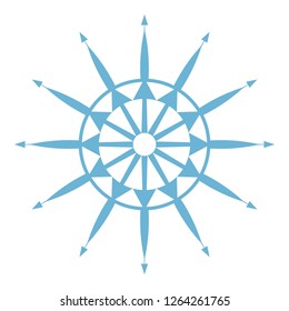 Snowflake vector illustration. Christmas and New Year symbol. 