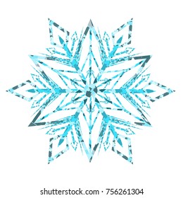 Snowflake vector illustration. Christmas or The New Year graphic decoration.